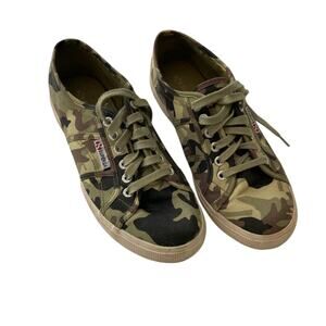 NEW Superga Green Camo Print sneakers Men’s 7.5